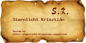 Sternlicht Krisztián névjegykártya